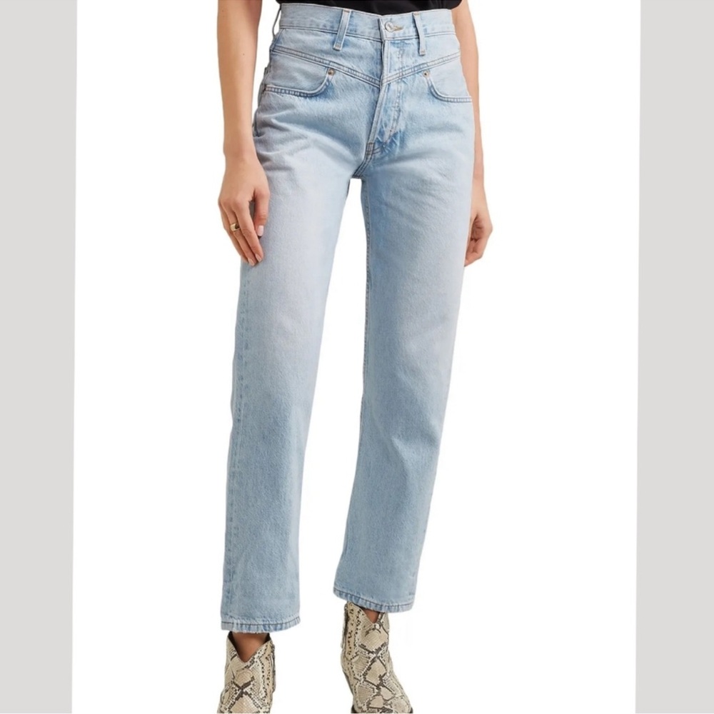 RE/DONE Double Yoke distressed hem jeans size 29